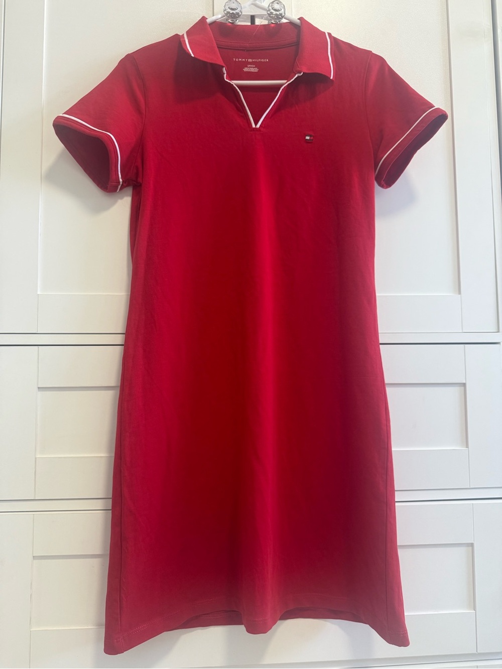 Red Short Polo Dress New with Tags Tommy Hilfiger Size S - Picture 2 of 7